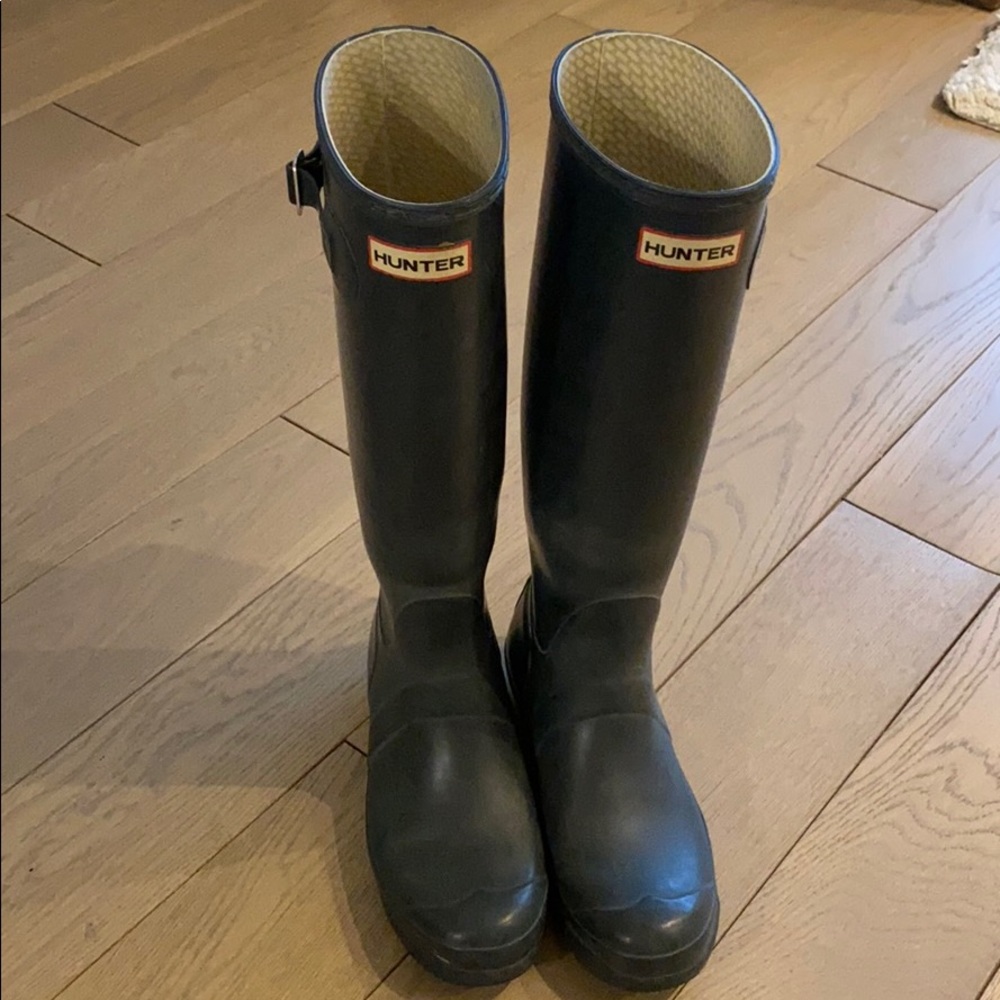 Hunter boots with socks